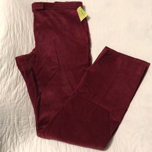 French Connection Diagonal Corduroy Deep Red Pants